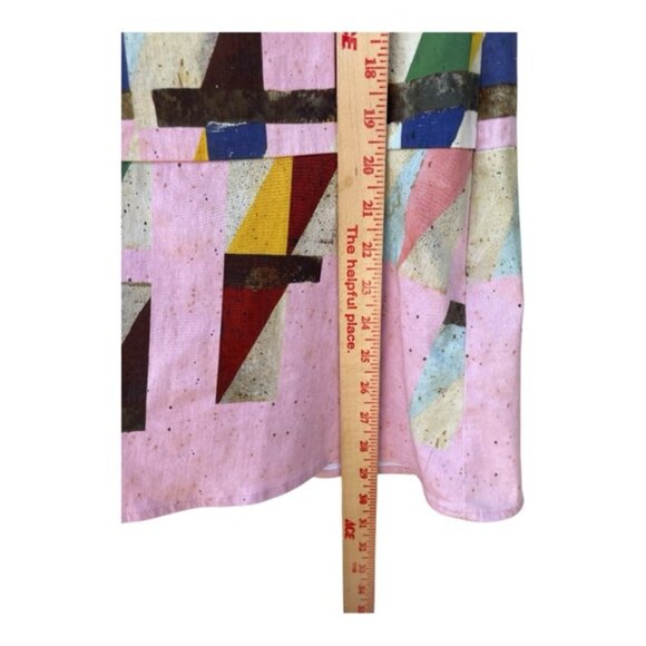 Aventures des Toiles Multicolor Geometric Print Sheath Dress Sz 38/ US 8 - Picture 7 of 11